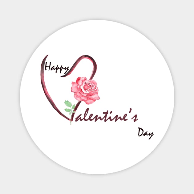 Happy Valentine's day card Magnet by colorandcolor